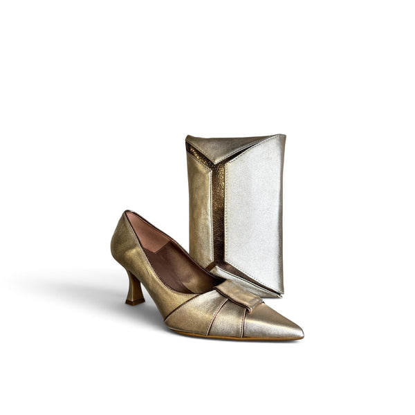 Marian Gold Clutch Bag - 505I26