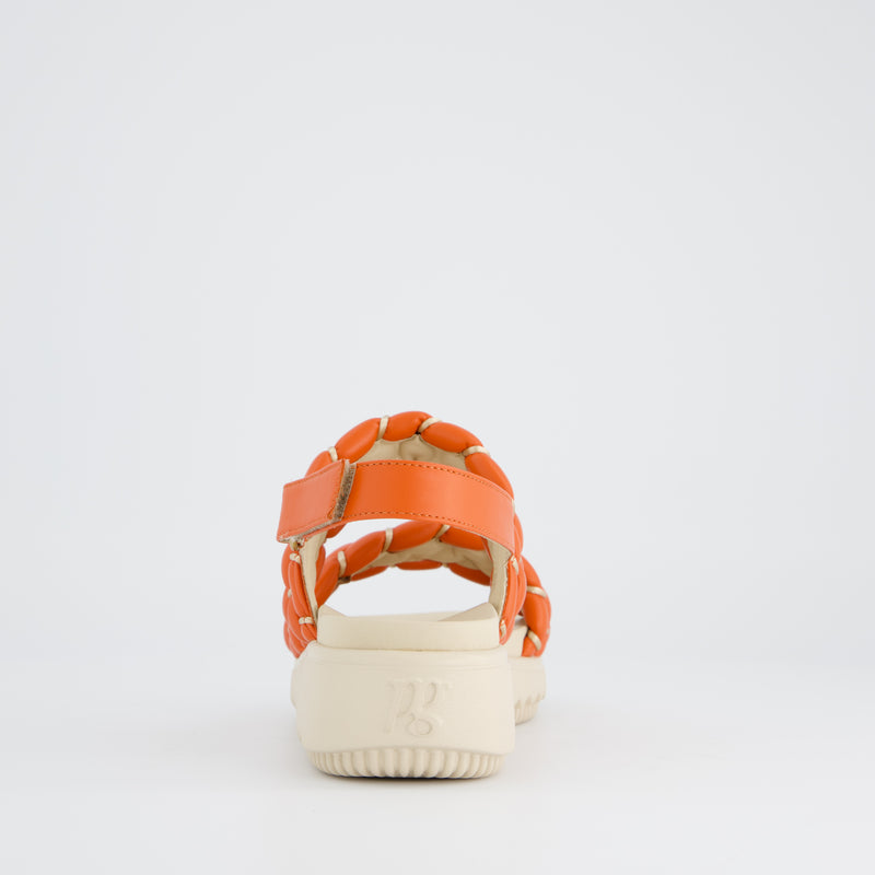 Paul Green Orange Leather Sandal