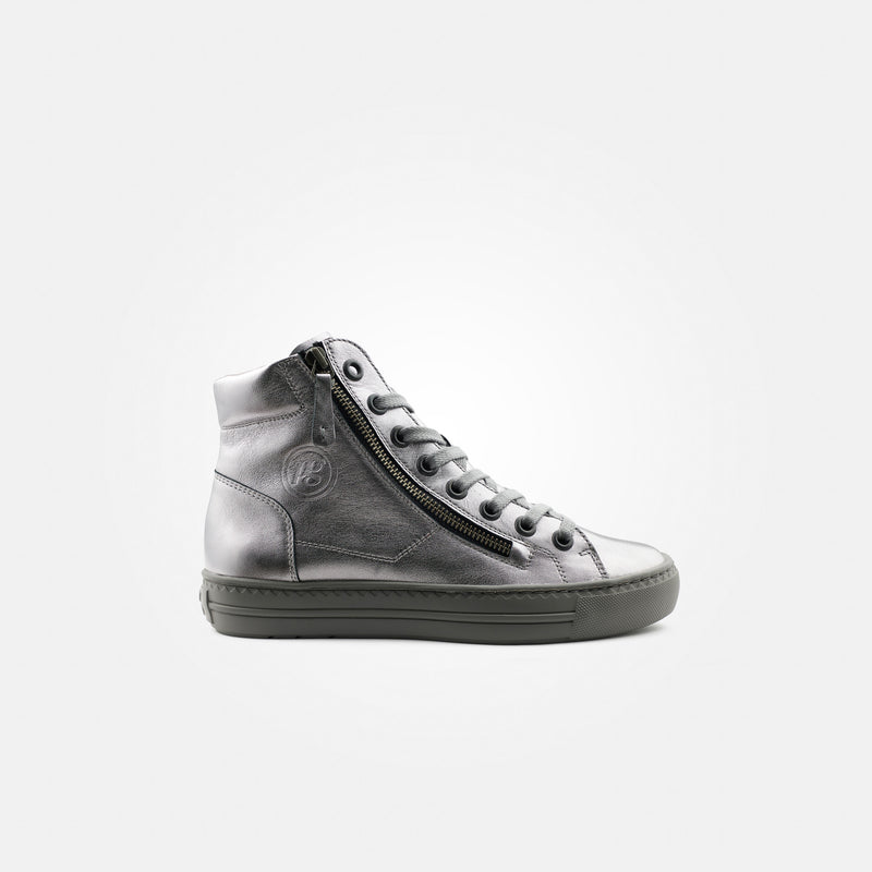 Paul Green Metallic High Top Trainer Lusana Shoe Boutique