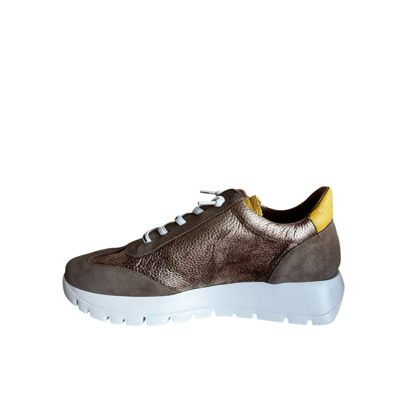 Wonders A-2476 Odisei Taupe/Yellow Trainer