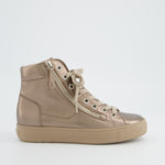 Paul Green Bronze Leather Hi-Top Trainer