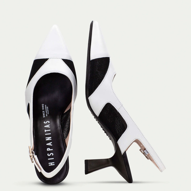 Hispanitas Black & White Slingback