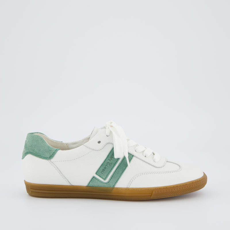 Paul Green White & Green Retro Trainers