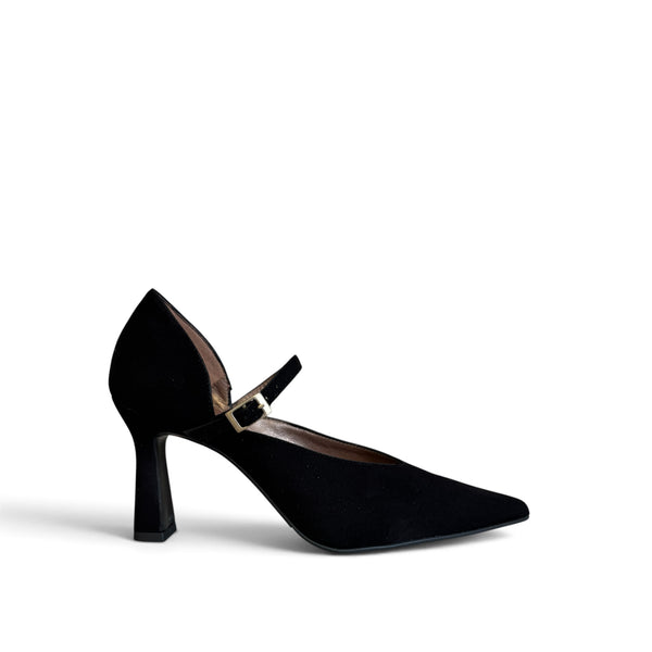 Marian Black Court Suede Shoe - 3311 I25
