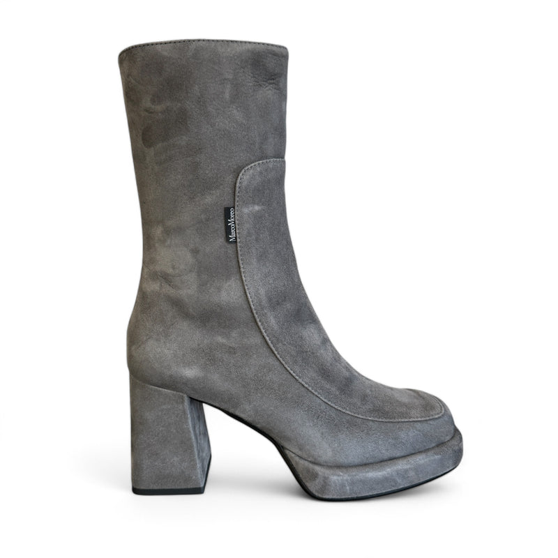 Marco Moreo Grey Platform Midi Boot