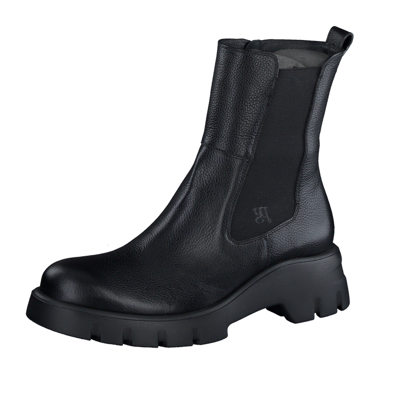 Paul Green Black Leather Chelsea Boot