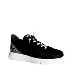 Wonders Odisei A-2495 Black Leather Trainer
