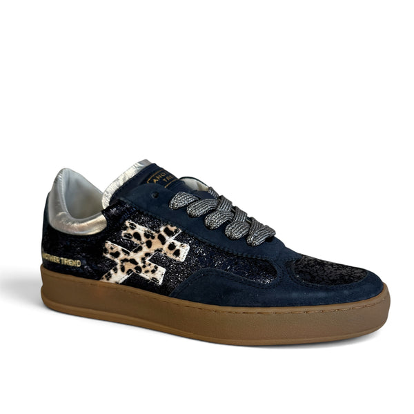 Another Trend Navy Suede Trainer