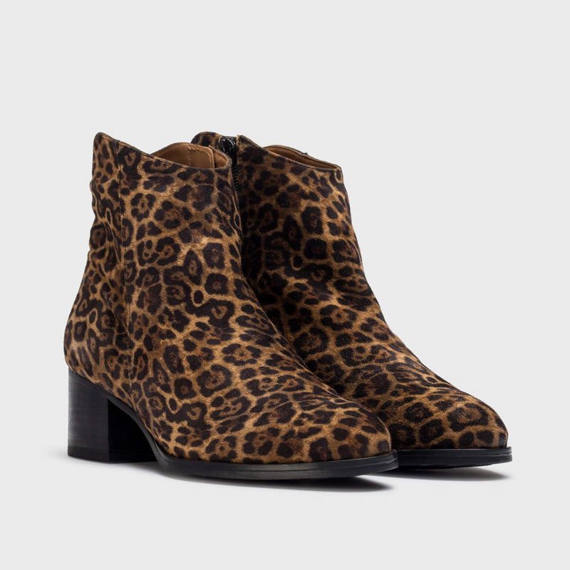 Wonders Easy Leopard Print Ankle Boot