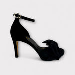 LODI Ingal Black Suede Ankle Strap Sandal