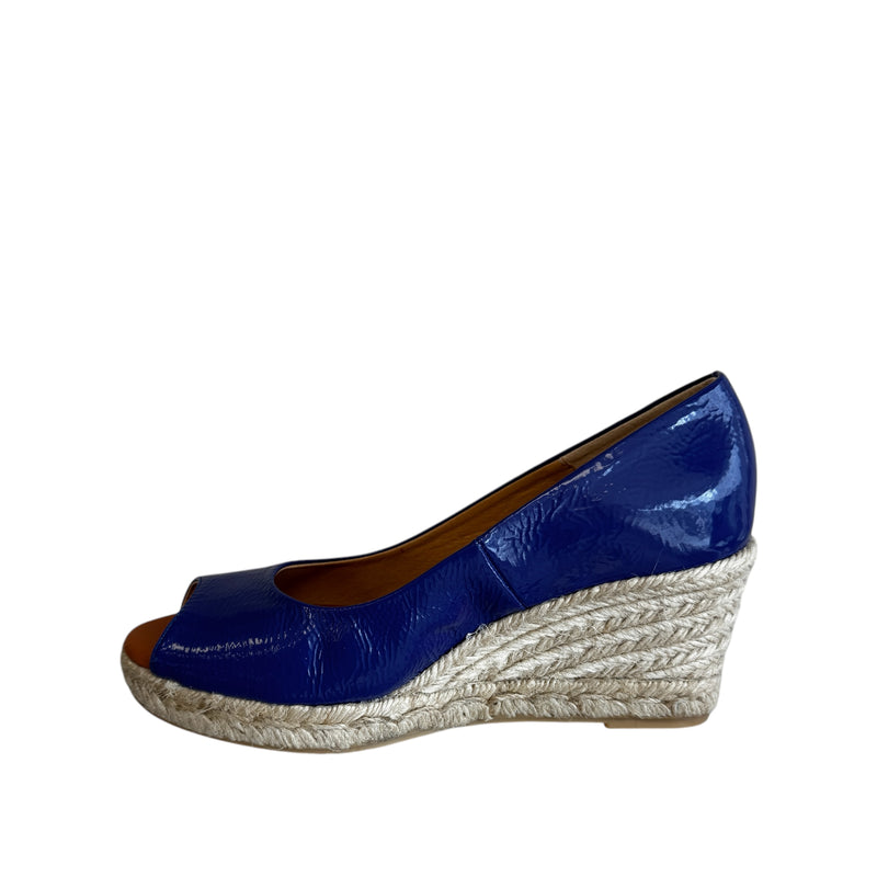 Marian Blue Peep Toe Wedge