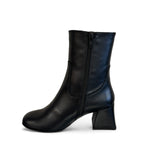 Wonders Mandy Black Leather Ankle Boot