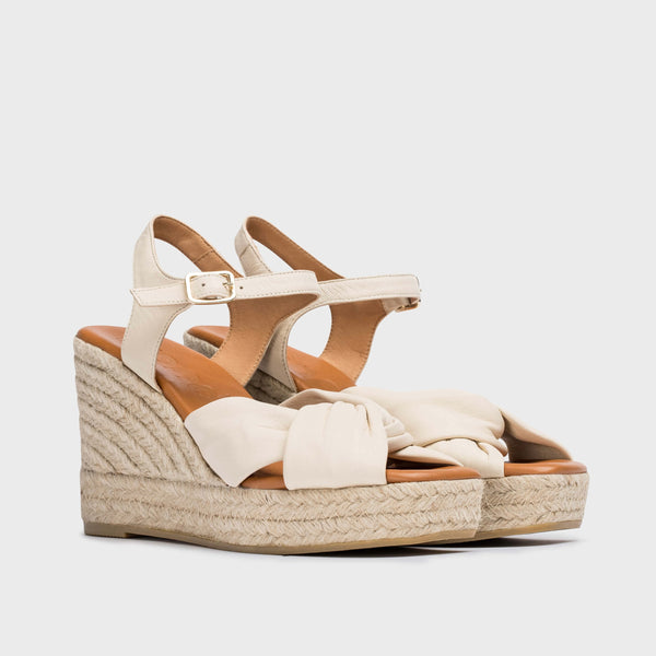 Wonders Cream Espadrille Sandal