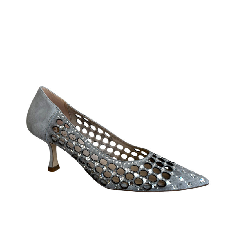 Marian  Grey Suede Diamanté Shoe