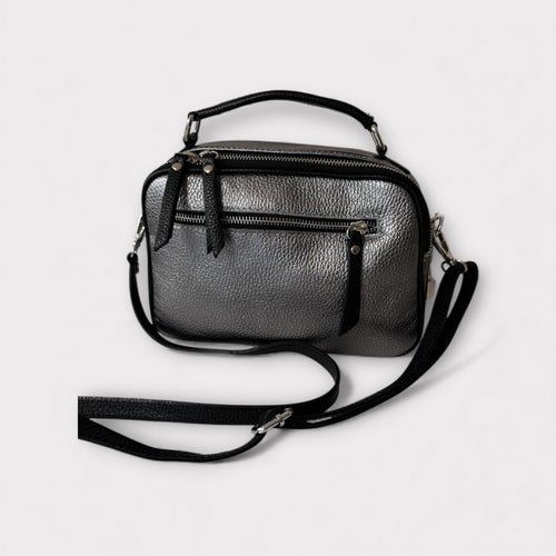 Marco Moreo Pewter Crossbody Bag