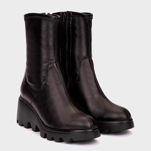 Wonders Toronto Black Stretch Ankle Boot