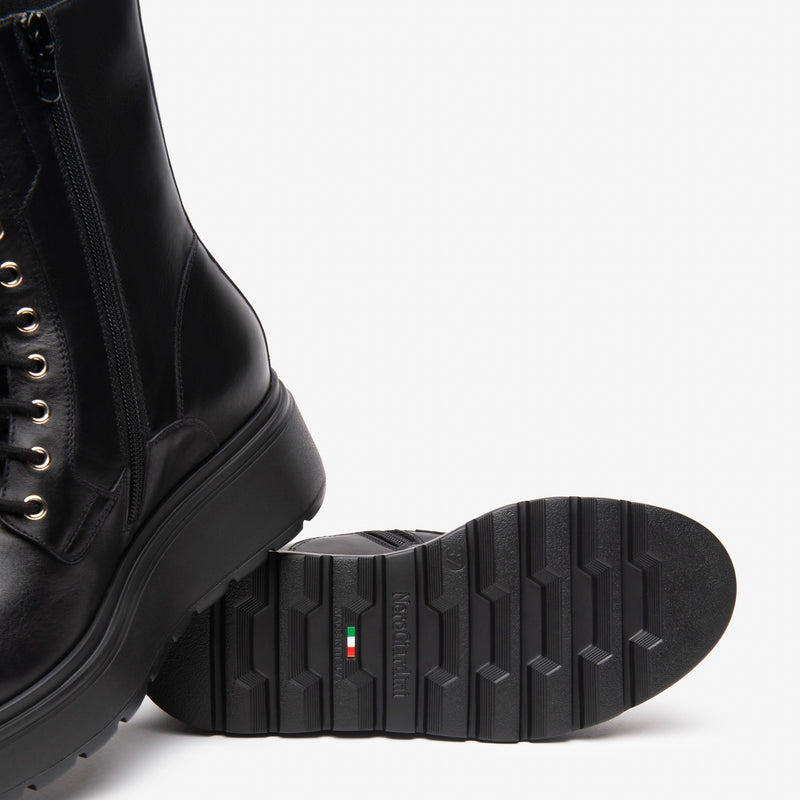 NeroGiardini Black Stretch Platform Boot