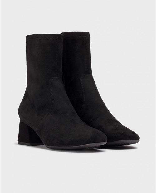 Wonders Anan 30 Black Suede Sock Boot