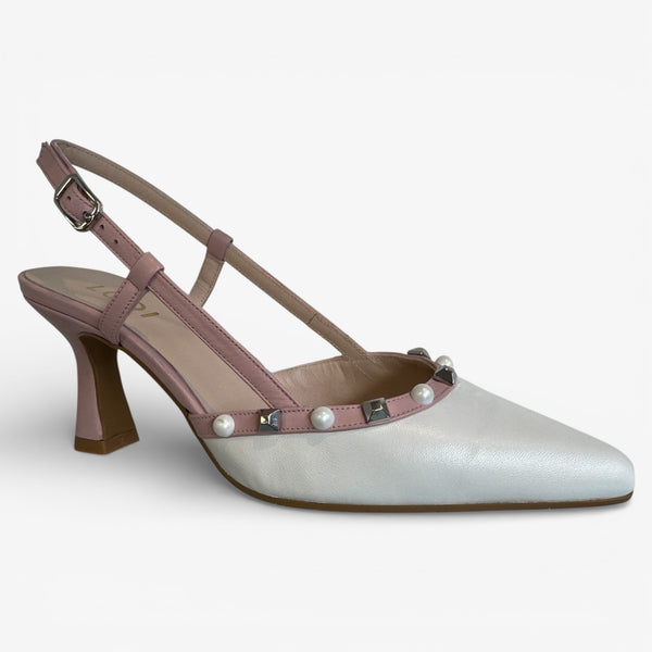 LODI Gulnara White & Pink Slingback