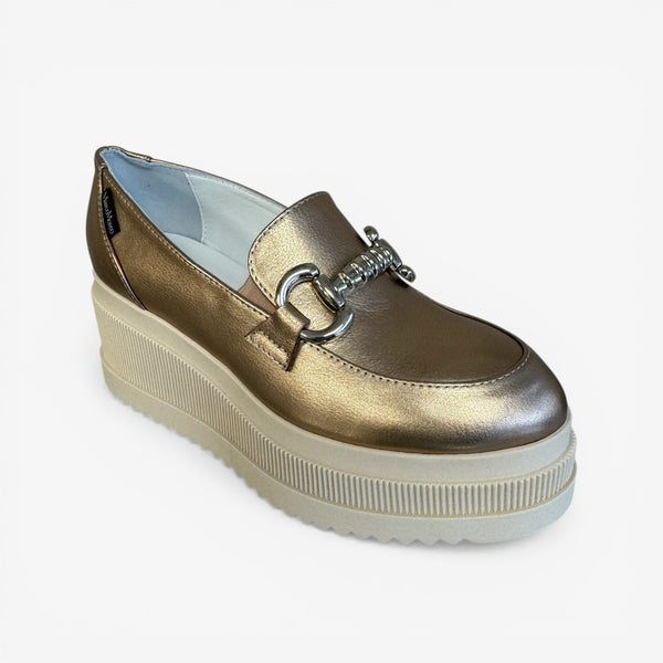 Marco Moreo Ilaria Gold Platform Shoe