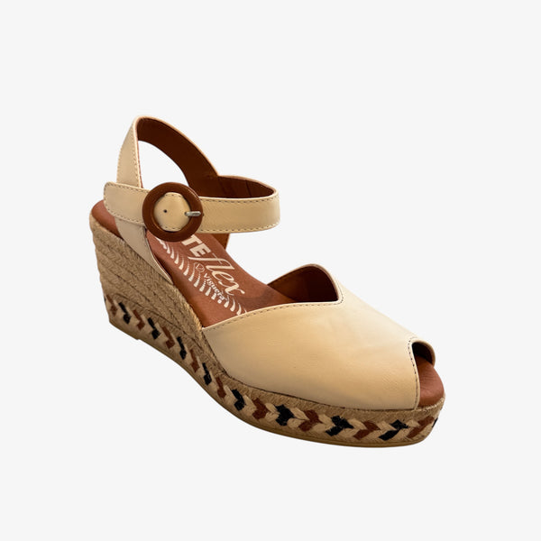 Viguera 2317 Cream Espadrille Sandal
