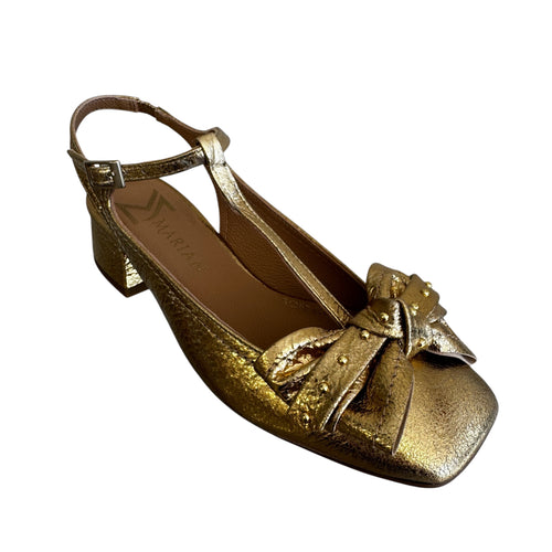 Marian Dark Gold Slingback with Bow