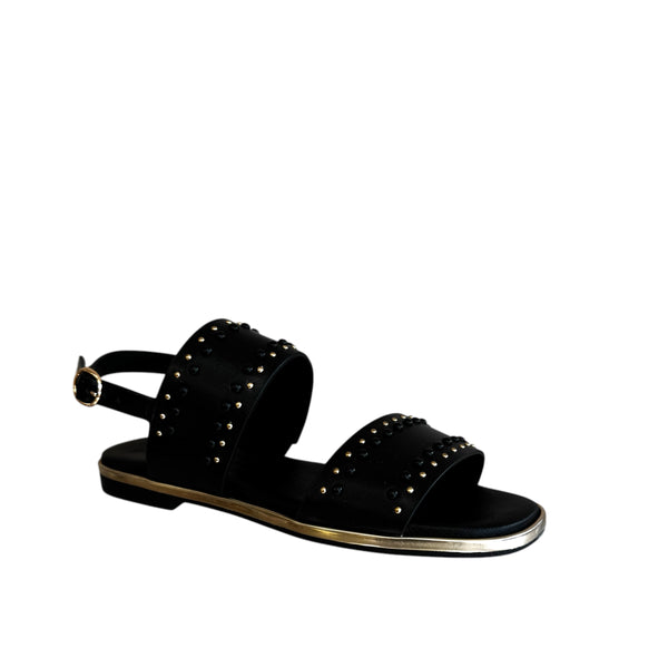 Repo Black Flat Sandal
