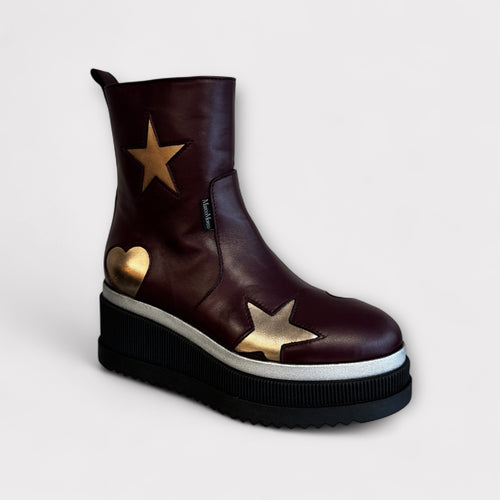 Marco Moreo Stockholm Burgundy Ankle Boot