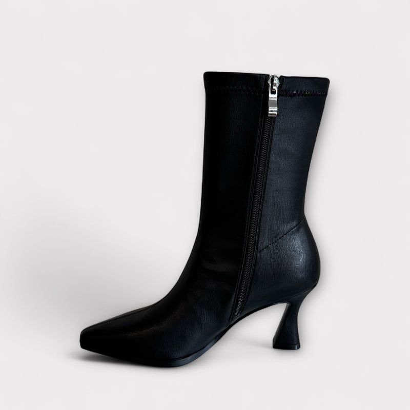 Pedro Anton Cork Black Stretch Sock Boot