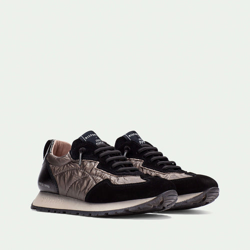 Hispanitas Kansas Black & Taupe Suede Trainer