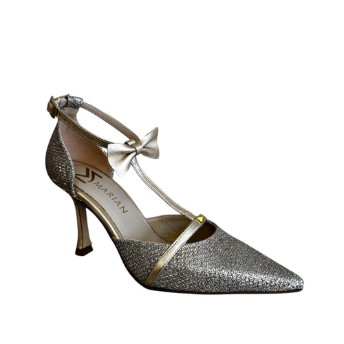 Marian Susi Gold T-Bar  Shoe