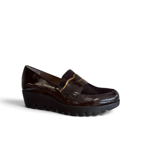 Wonders C-33360 Brown Patent Wedge