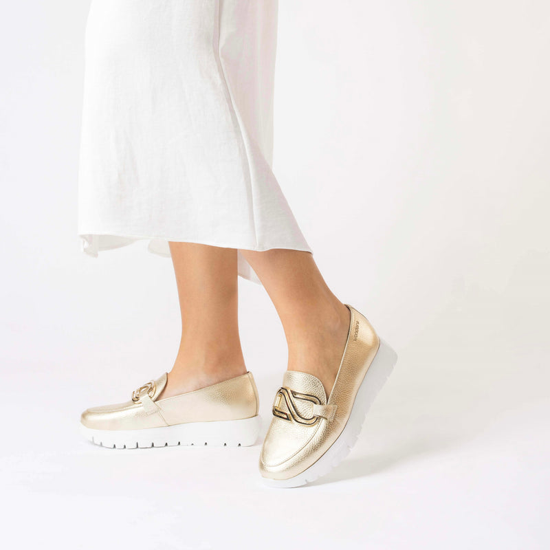 Wonders Sidney Gold Chunky Loafer