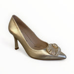 Marian Champagne Gold Leather Shoe
