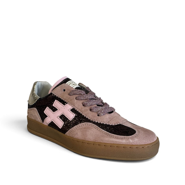 Another Trend Dark Pink Suede Trainer