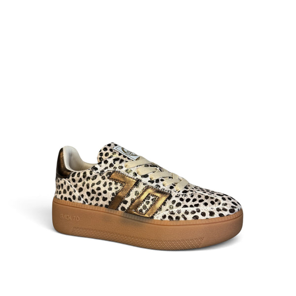 Back 70 XXL Fur Leo Bronze Platform Trainer