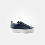Paul Green Navy Leather Trainer
