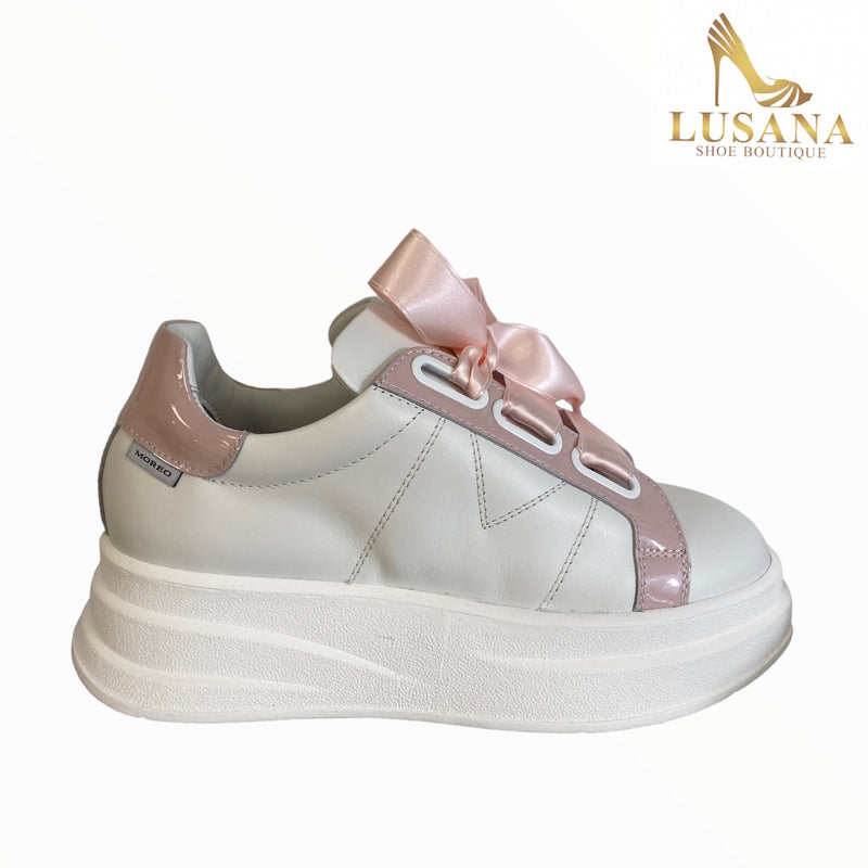 Marco Moreo White and Pink Trainer