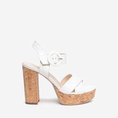 NeroGiardini White Patent Sandal