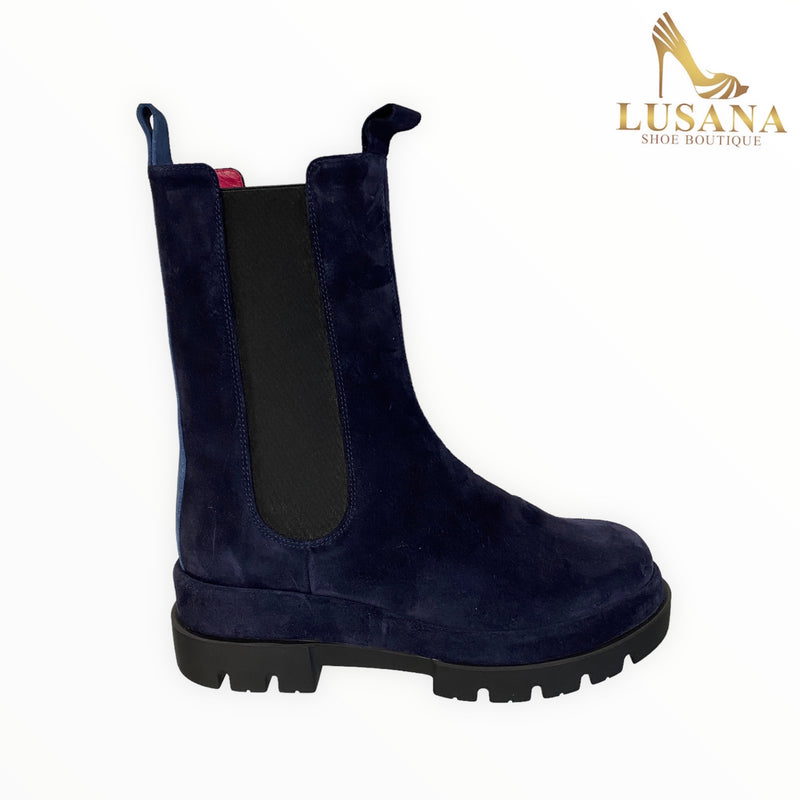 Le Babe Navy Suede Boot
