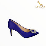 Marian Purple Silk Shoe