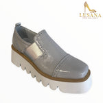 Marco Moreo Grey Patent Wedge