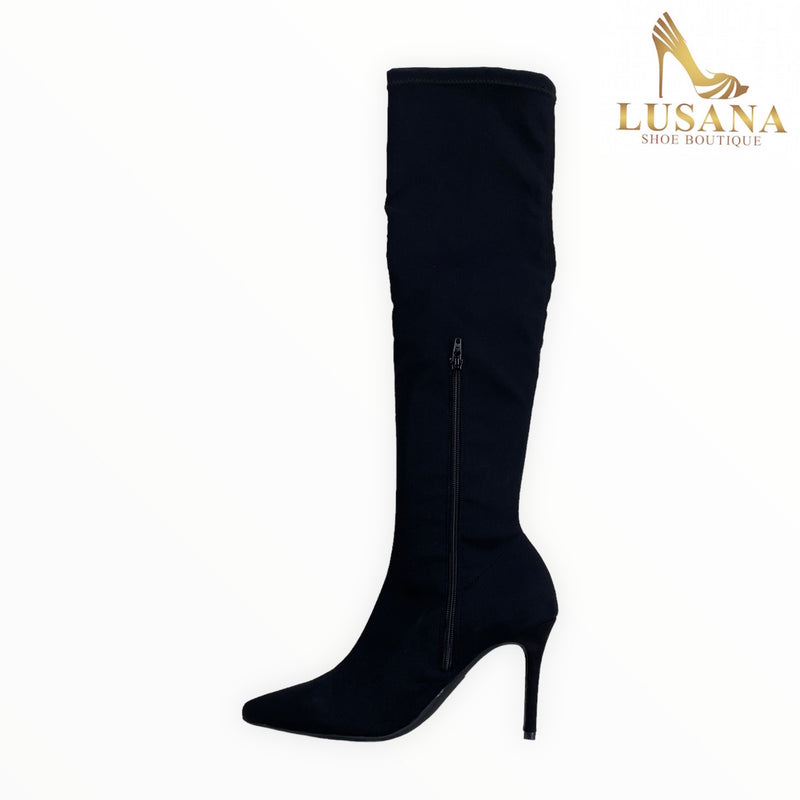 Marian Black Stretch Over the Knee Boot