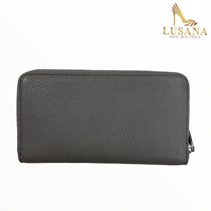 Andrea Cardone Grey Leather Wallet