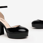 NeroGiardini Black Patent Leather Platform Shoes