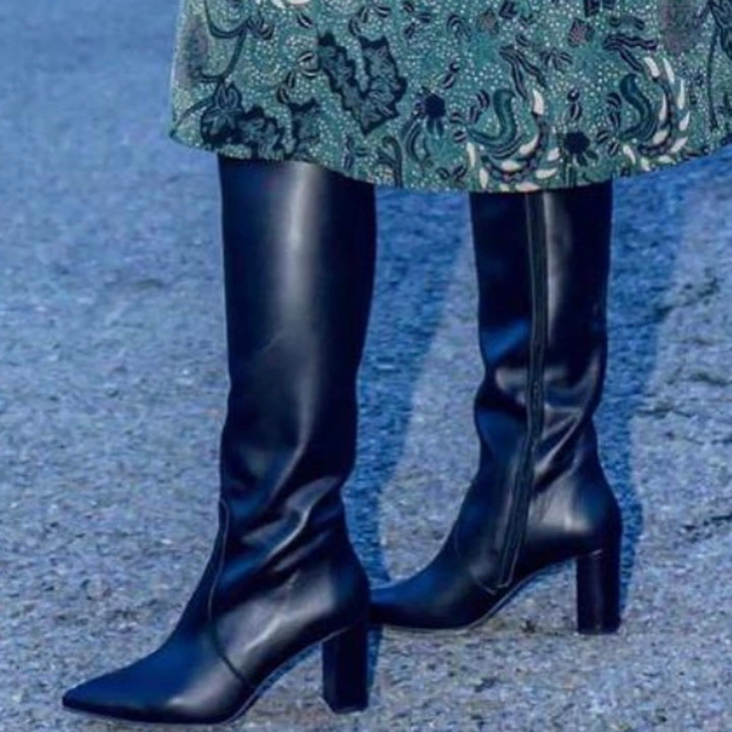 Marian Black Knee High Boot – Lusana Shoe Boutique