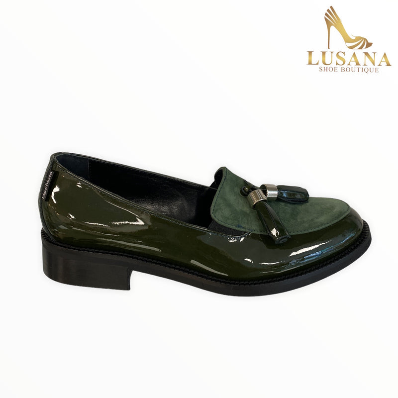 Marco Moreo Green Patent Loafer