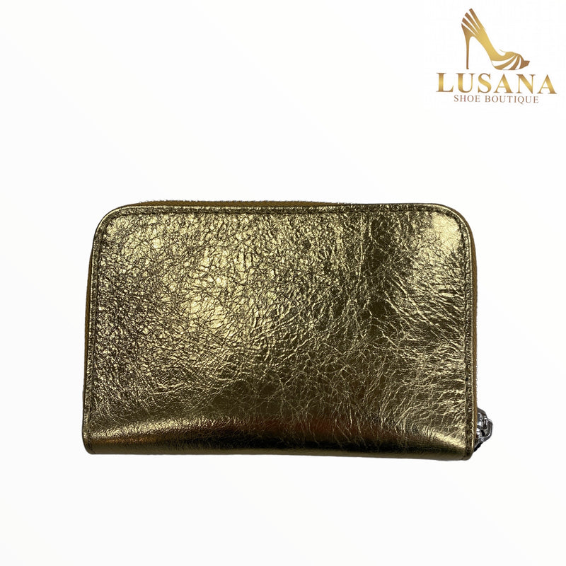Andrea Cardone Gold Leather Wallet