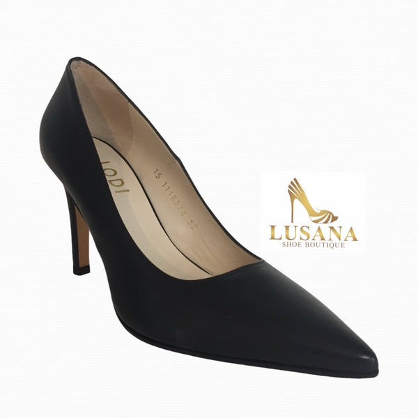 Lodi Rachel Black Court Shoe