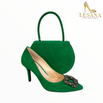 Marian Green Suede Shoe